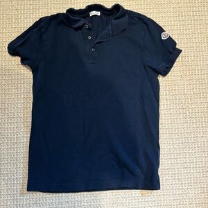 Moncler men’s polo with logo on sleeve